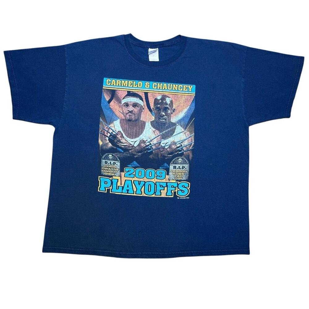 2009 Denver Nuggets Playoffs Carmelo Chauncey Wolverine Graphic T-Shirt